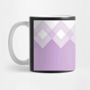 Abstract geometric pattern - purple and white. Mug